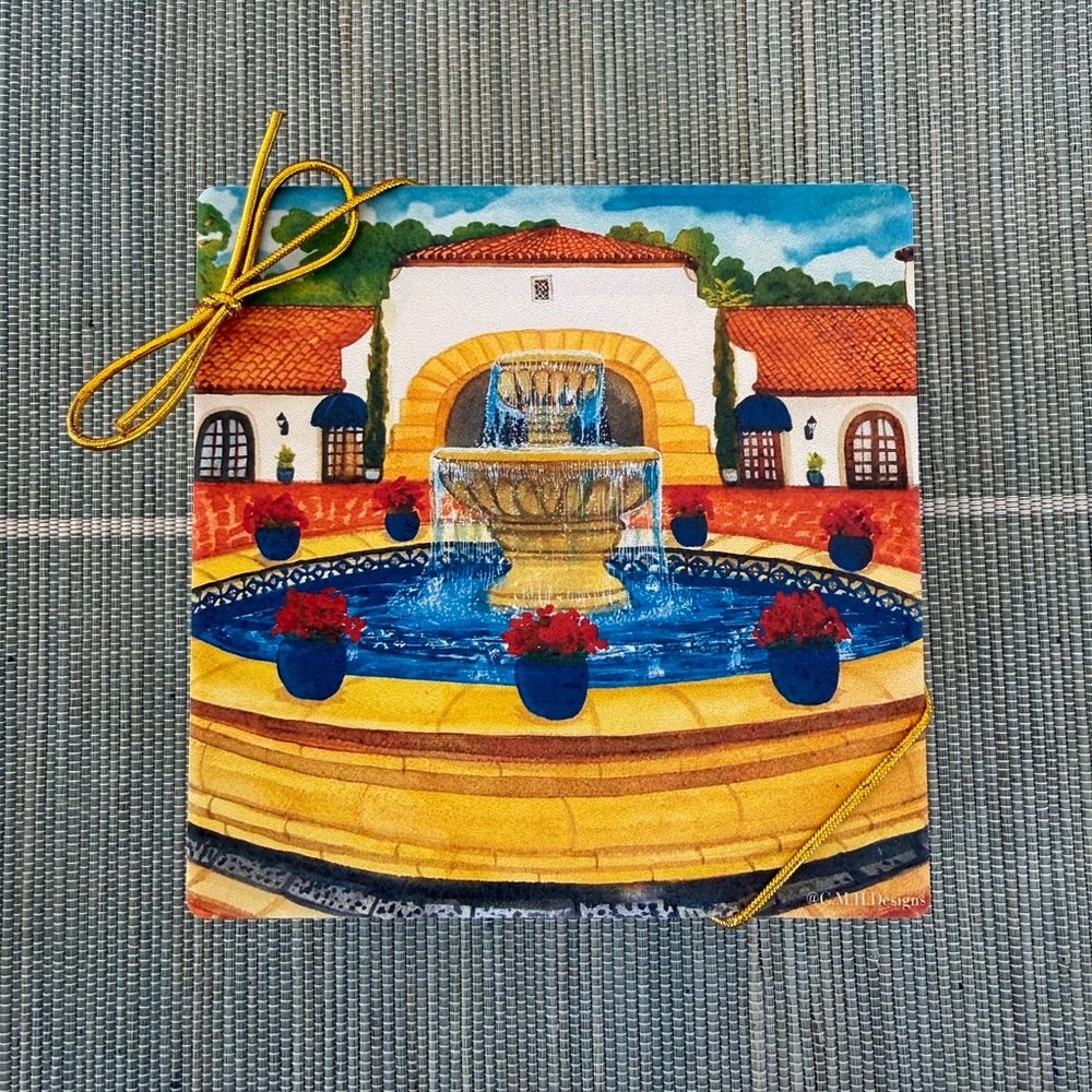 4 Chloe Marie Hourdequin Designs Ritz-Carlton Bacara SB Ceramic Coasters